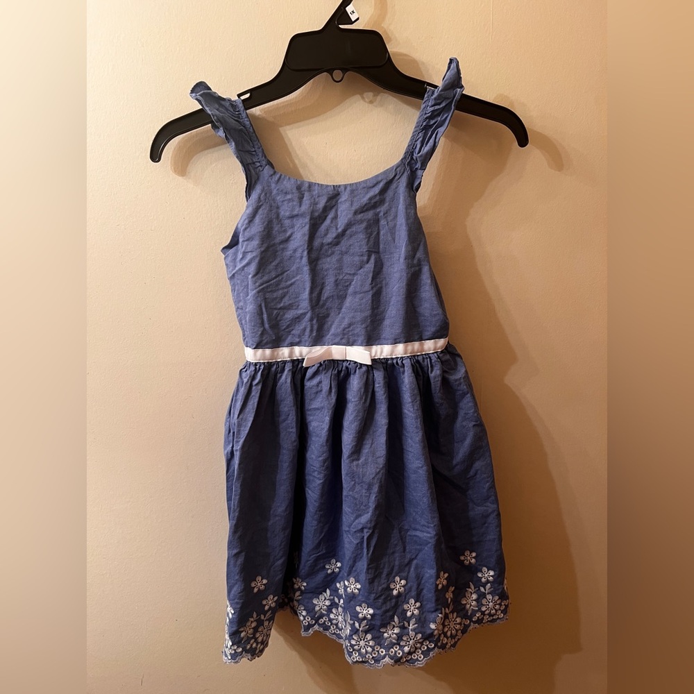 Zunie Girls Blue Sleeveless Sundress with Square Neck Size M 7-8 NWOT